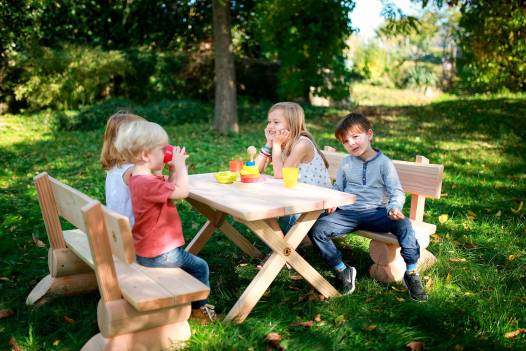 Kinder-Garnitur, Kindergarten-Garnitur oder Bank einzeln oder Tisch einzeln