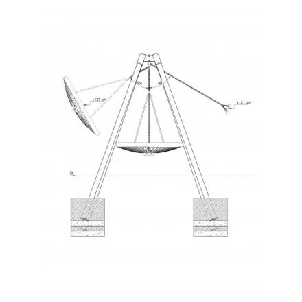 Kombischaukel mit Vogelnest Metall/Metall AH 2,20 m und 2,60 m
