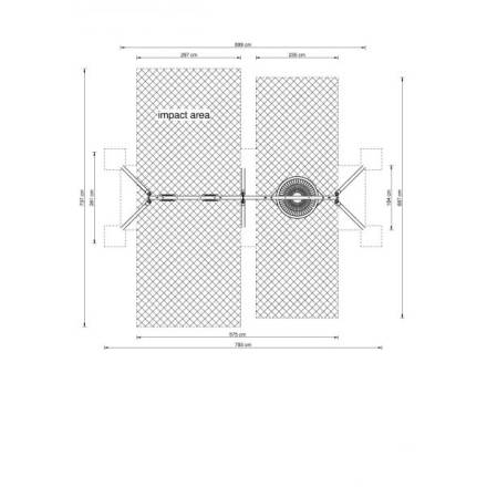 Kombischaukel mit Vogelnest Metall/Metall AH 2,20 m und 2,60 m