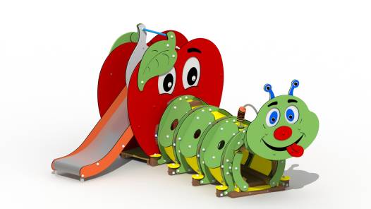 Die Raupe (kurze Version mit Apfel)