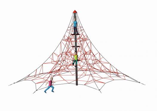 Seilpyramide SPIDER 6, Kletterpyramide mit 6 Abspannungen