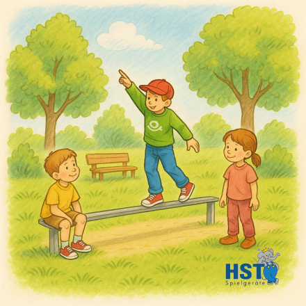 Slackline 4m lang mit Gurtband