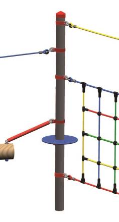 Standpfosten Stahl/Robinie, Vario-System