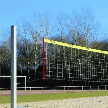 Volleyballnetz aus DRALO� oder PA-ummanteltem Stahlseil (gr�n), Maschenweite 10 cm, 1 x 9,50 m