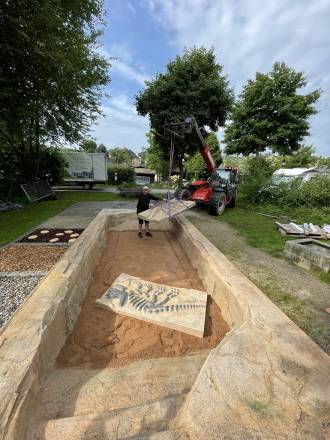 Dino-Platte fr Sandkasten