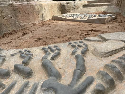 Dino-Platte fr Sandkasten