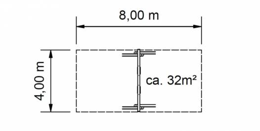 2-Platz Schaukelgestell, Doppelschaukel aus Robinie inkl. 2 Sicherheitsschaukelsitzen AH 2,20 m, AH 2,50 m