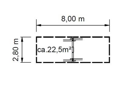 Ein-Platz-Schaukelgestell inkl. Schaukelsitz AH 2,20 m und 2,50 m
