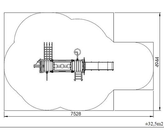Klettergert Paradisio mit Rutschbahn