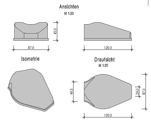 Kopf-Rohling fr Mosaikschlange