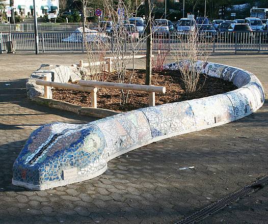 Mittelteil-Rohling fr Mosaikschlange gerade