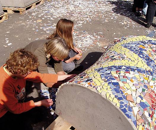 Mittelteil-Rohling fr Mosaikschlange gerade