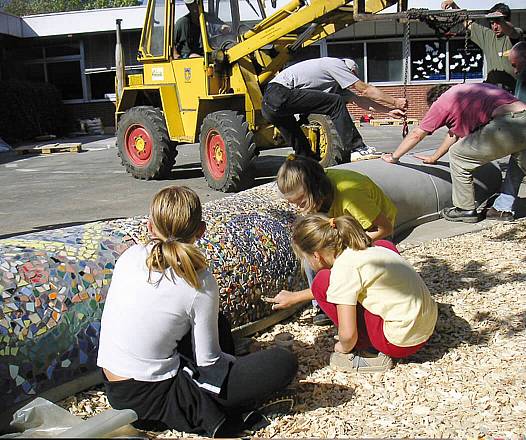 Mittelteil-Rohling fr Mosaikschlange verschwindend