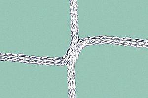 Fuballtornetz aus Polymilchsure (biologisch abbaubar) ( 1 Paar) ca. 4 mm stark