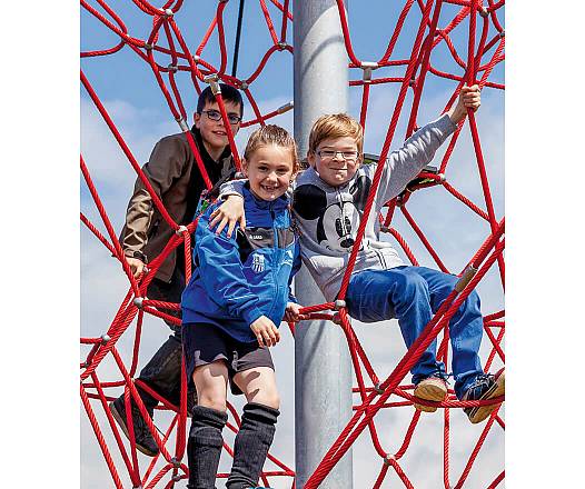 Seilpyramide SPIDER 6, Kletterpyramide mit 6 Abspannungen