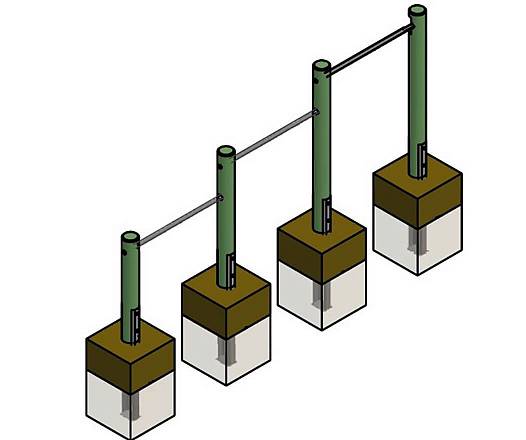 Reck 3-fach, Dreifachreck Robinie