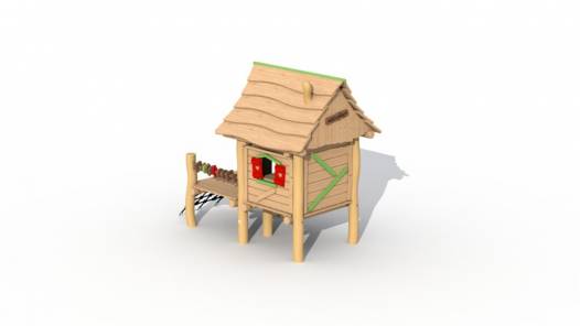 Holzfllerhtte mit Terrasse