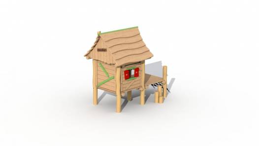 Holzfllerhtte mit Terrasse