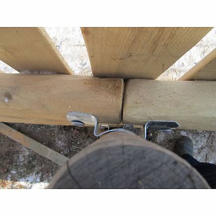 2 Zaunhaltebgel universal, verzinkt, mit Befestigungsschrauben