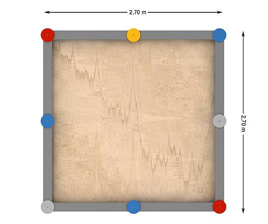 Sandkasten mit 8 Seiten