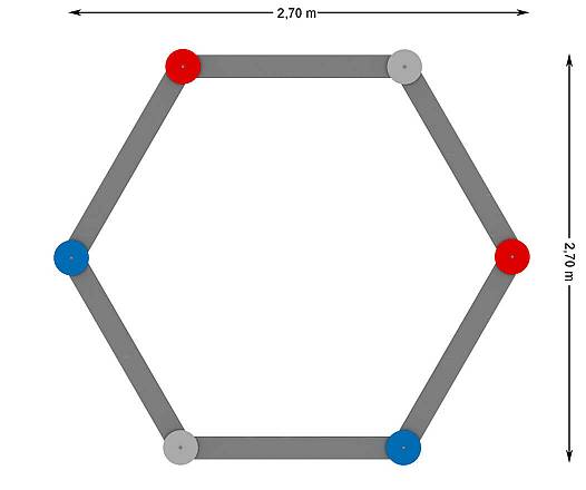 Sandkasten mit 6 Seiten