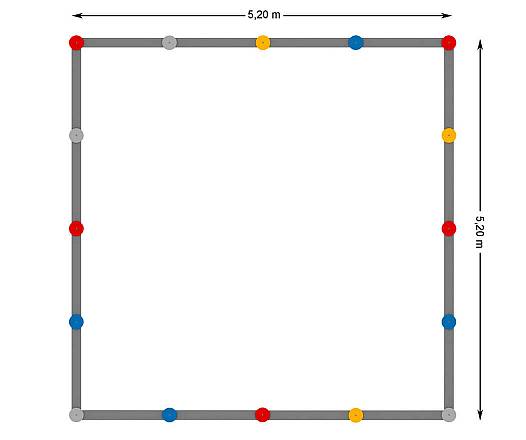 Sandkasten mit 16 Seiten