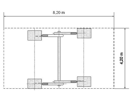 Schaukelgestell aus Douglasie/Aufhngehhe 2,00 m/2,50 m
