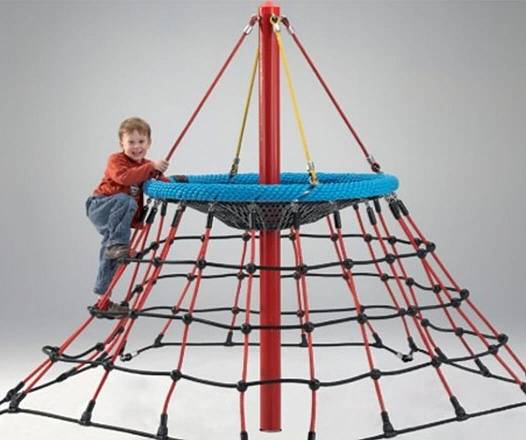 Seilnetz-Pyramide Dino Mini Kletterpyramide zum Einbetonieren