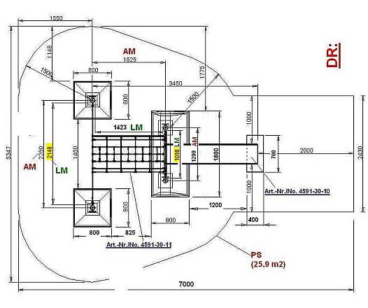Netzbrcke mit Rutsche, Vario‑System