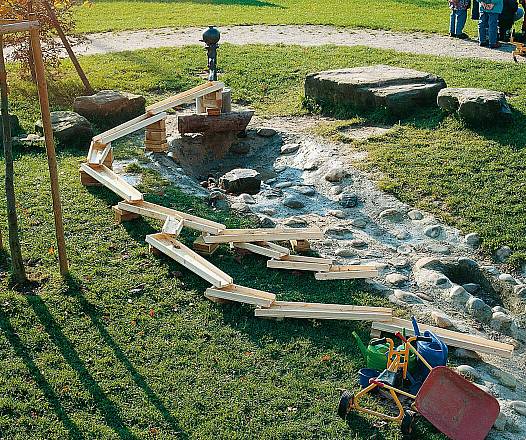 Holzkugeln, 3er Set fr Original Konstruktionswasserspiel Viadukt