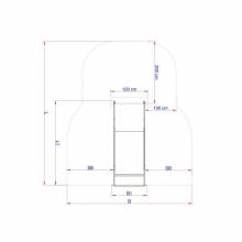 Dreischichten Metallrutsche PH=250, B=100cm