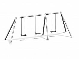 Dreifachschaukel Metall/Metall AH 2,20 m oder 2,60 m inkl. Schaukelsitzen