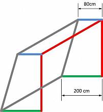 Fuballtornetze (1 Paar) aus Polypropylen, ca. 5 mm stark, superstarke Ausfhrung, Maschenstellung quadratisch 120 x 120 mm