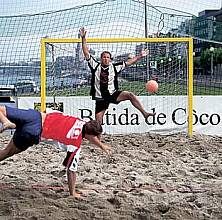 Beach-Handball-Tornetz aus Polypropylen (1 Paar), ca. 4 mm stark, MW 10 cm