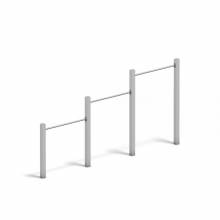 Dreier-Reck, Metall verz. Reckstangen 0,80/1,30/1,80 m hoch