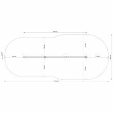 Dreier-Reck, Metall verz. Reckstangen 0,80/1,30/1,80 m hoch