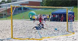 Tornetz fr Beach-Soccer aus Polypropylen (1 Paar), ca. 4 mm stark, 5,15 x 2,05 m, MW 120 mm