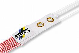 Faustball-Band aus Polyethylen, ca. 5 cm breit, 19,80 m lang, rot/wei