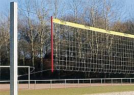 Volleyballnetz aus DRALO oder PA-ummanteltem Stahlseil (grn), Maschenweite 10 cm, 1 x 9,50 m