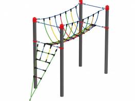 Netzbrcke (V-Form) mit 3-Eck-Aufstiegsnetz, Vario‑System