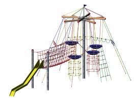 Vogelnestbaum inkl. Brcke und Rutsche