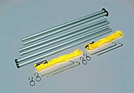 Netzpfosten-Garnitur fr Badminton, Indiaca und Ringtennis