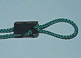 Spannschnre fr Netze mit Prfzeichen DVV I und II, 2 m lang, grn