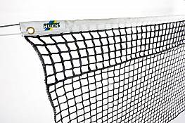 Tennisnetz aus Polypropylen, ca. 3 mm stark, oben mit Doppelreihen (separat aufgenht)