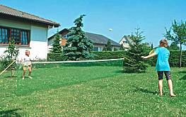 Rasen-Kindertennisnetz 6 x 0,80 m (Garnitur)