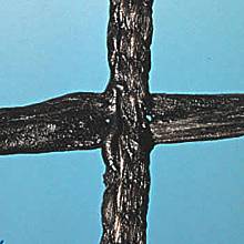 Beschichtetes Polyestergewebe fr Tennisschleppnetze (1 Rolle), 4 mm stark, Maschenweite 4 x 4 cm, schwarz