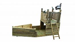 Piratenschiff mit Fahnenmast