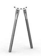 A-Flanschbeschlag fr zwei Pfosten (Sttzen nicht enthalten!)