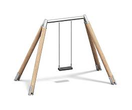 Einfachschaukel Holz/Metall inkl. Schaukelsitz AH 2,20 m oder 2,60 m