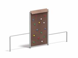 Kletterwand mit 2 Recks